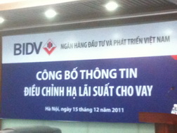 BIDV hạ lãi suất cho vay